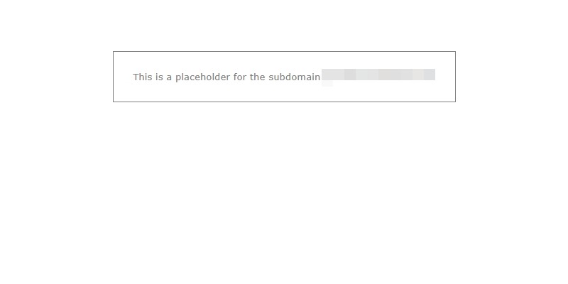 This is a placeholder for the subdomain sub.mydomain.com